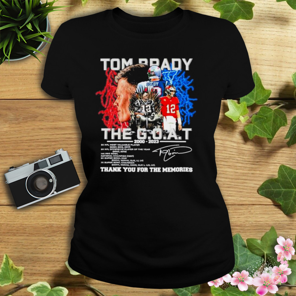 Tom Brady GOAT Thank You For The Memories T-Shirt - Ink In Action