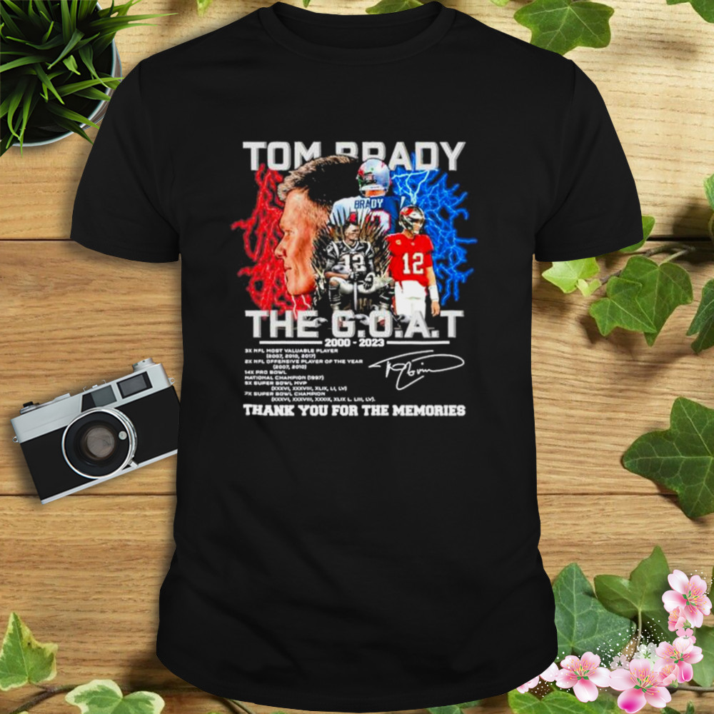 Tom Brady GOAT Thank You For The Memories T-Shirt - Ink In Action