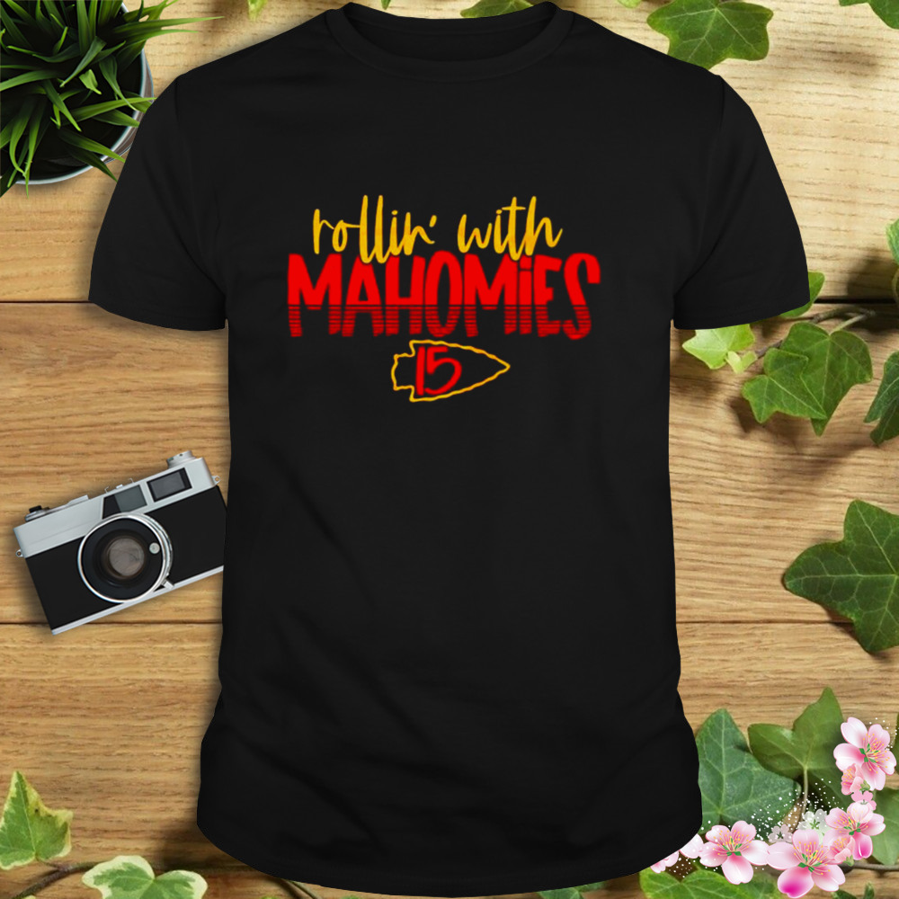 Chiefs Kingdom Cave Rollin With Mahomies Funny T Shirt-Colonhue