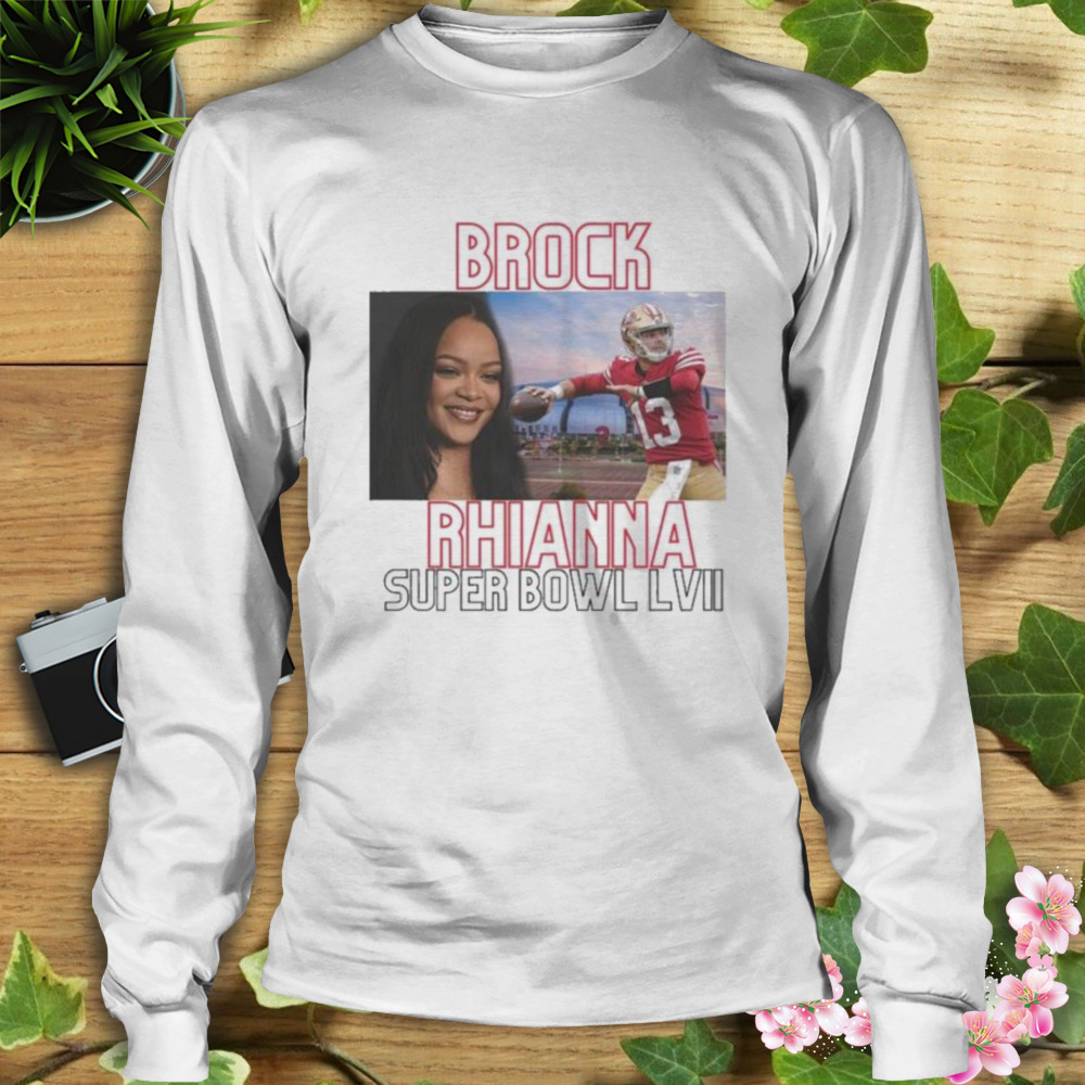 Brock Rihanna Superbowl Shirt, Trending Super Bowl Halftime Long Sleeve  Sweater