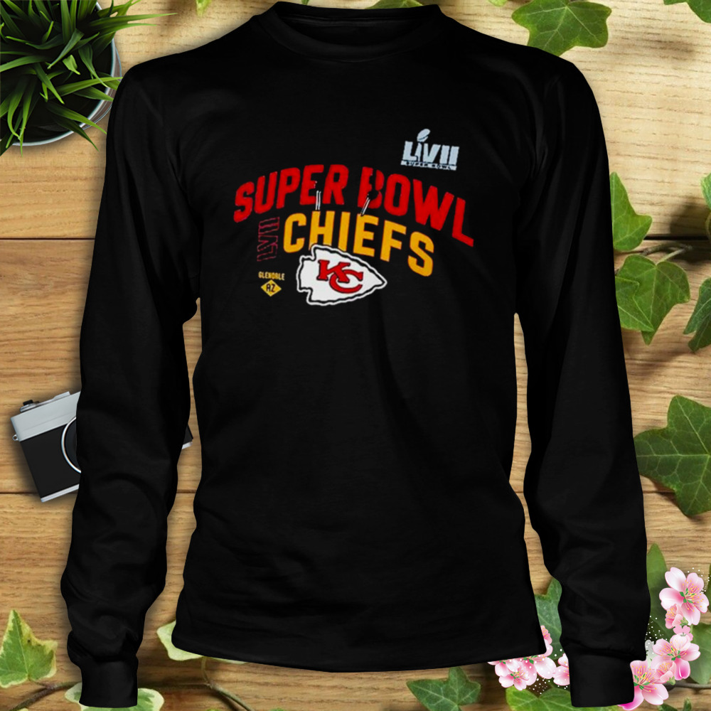 Official kansas city Chiefs nike black 2022 super bowl bound T