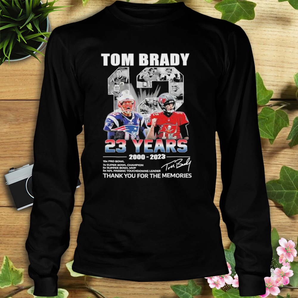 12 Tom Brady 2000 2022 Thank You For The Memories Signatures T-Shirt -  Anynee