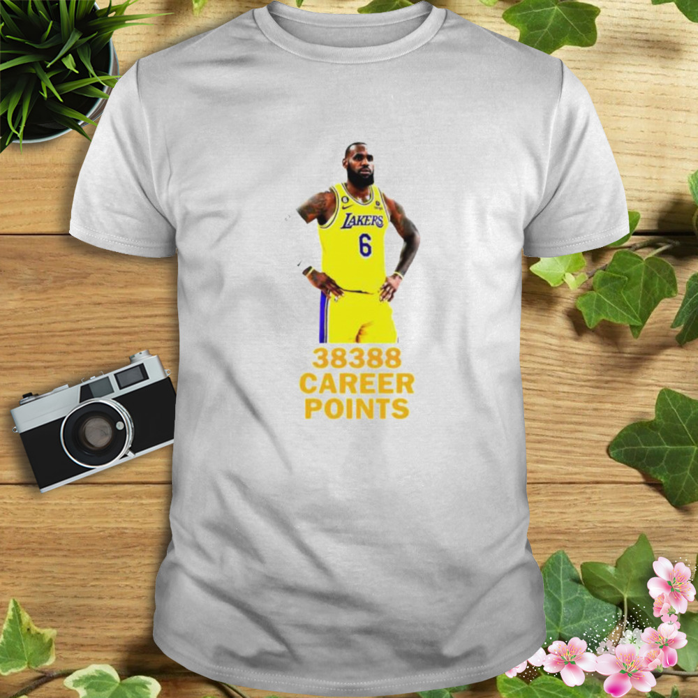 lebron James Los Angeles Lakers 38388 career points shirt
