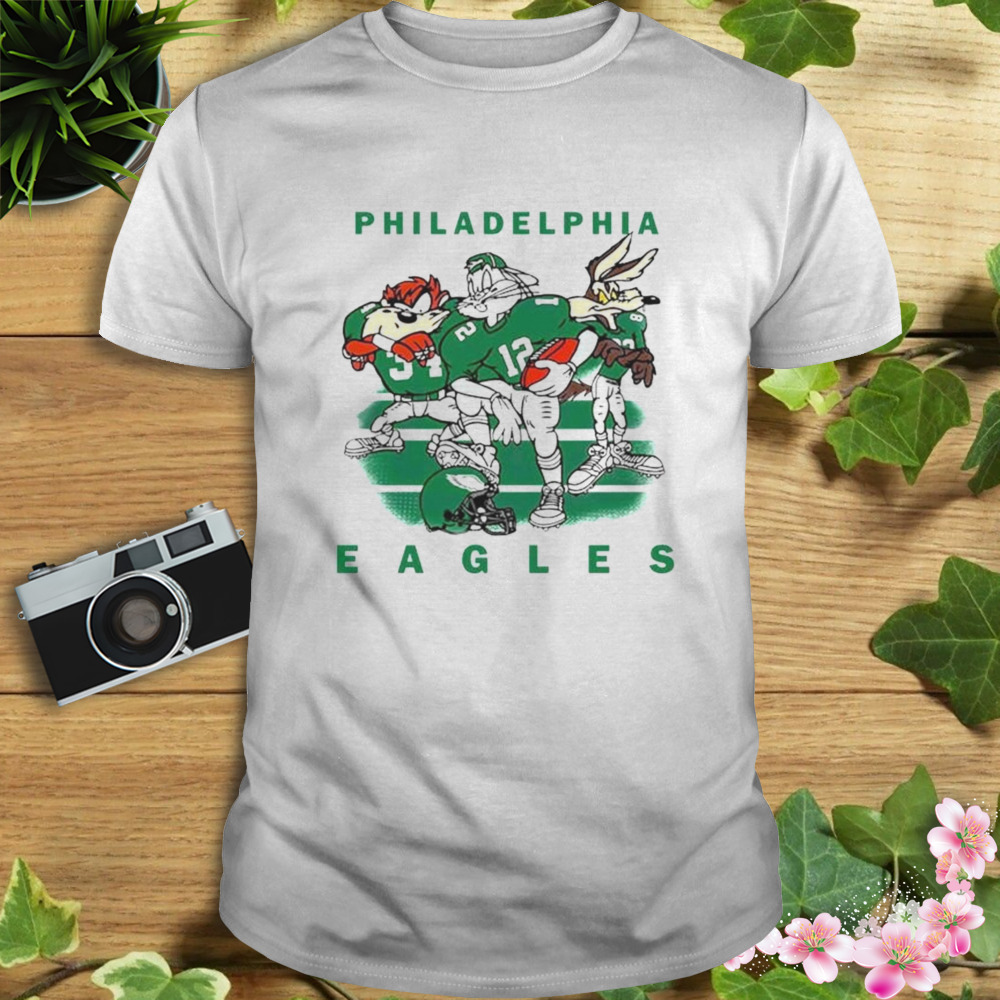 Philadelphia Eagles Bugs Bunny And Taz Player T-Shirt - Cruel Ball