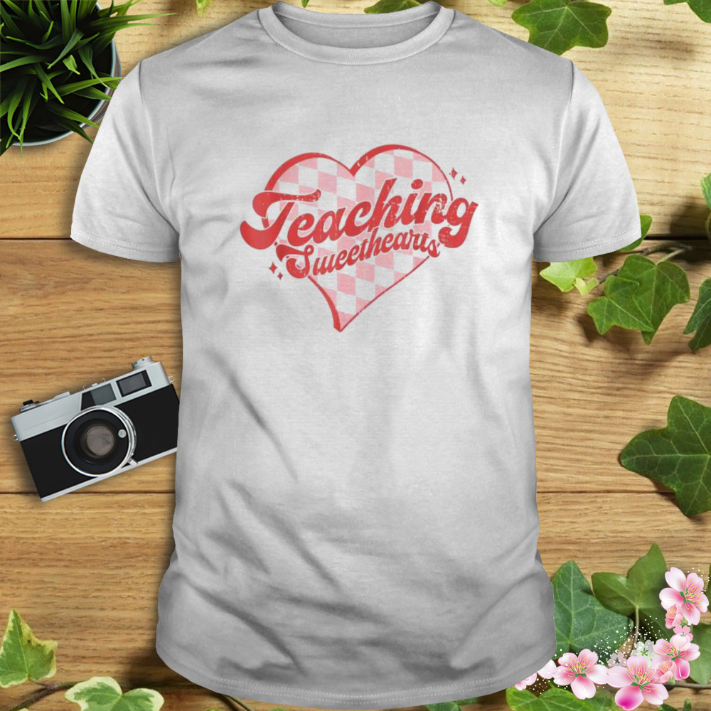 Teaching Sweethearts Checkered Heart Valentines Day Teacher T