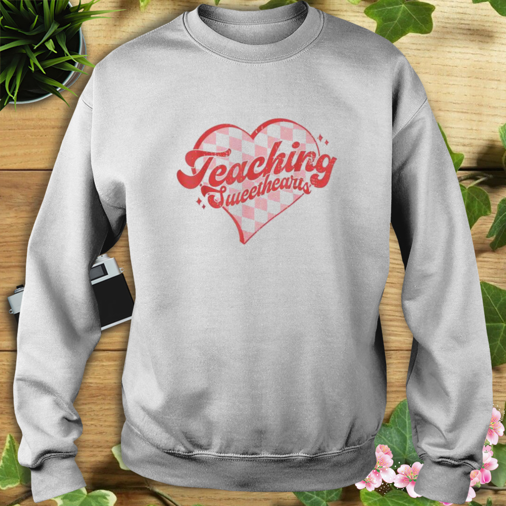 Teaching Sweethearts Checkered Heart Valentines Day Teacher T