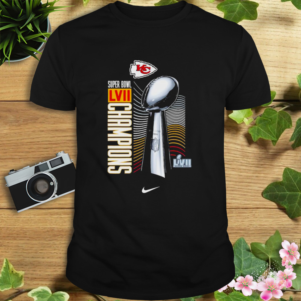 Kansas City Chiefs Nike Super Bowl LVII Champions Lombardi Trophy T-Shirt