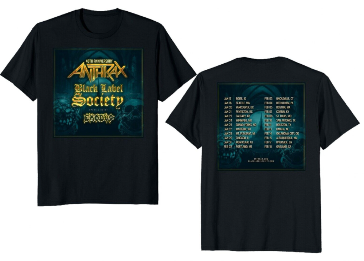 Anthrax Black Label Society Tour 2023 shirt