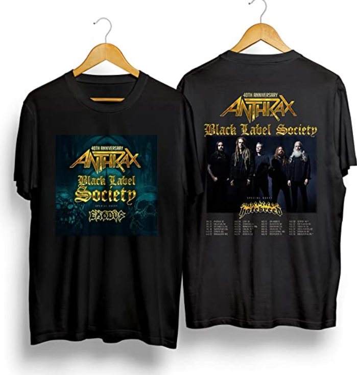 Anthrax Black Label Society World Tour 2023 shirt