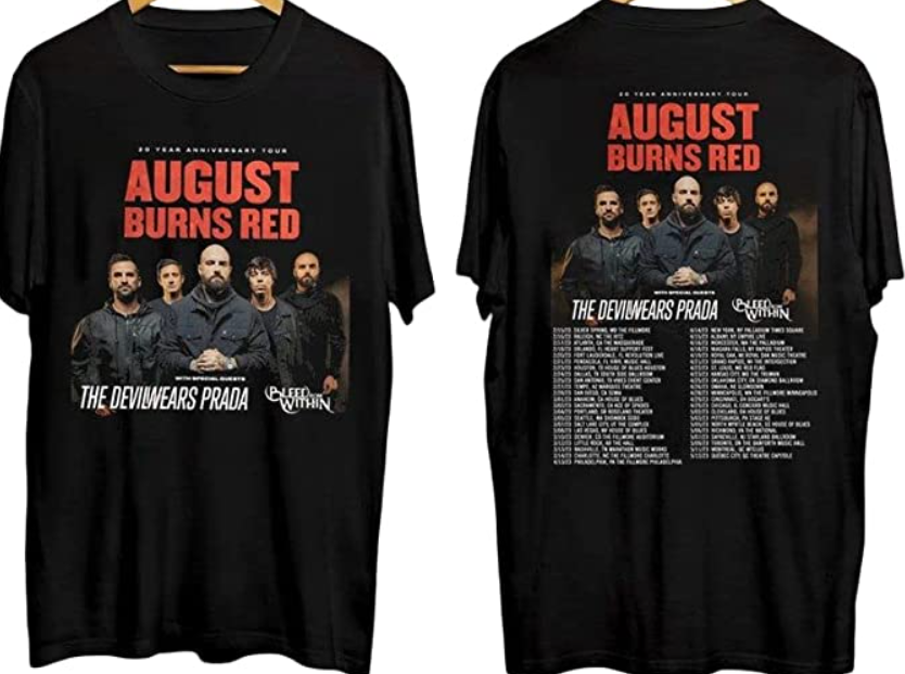 August Burns Red 20th anniversary 2023 World Tour Shirt