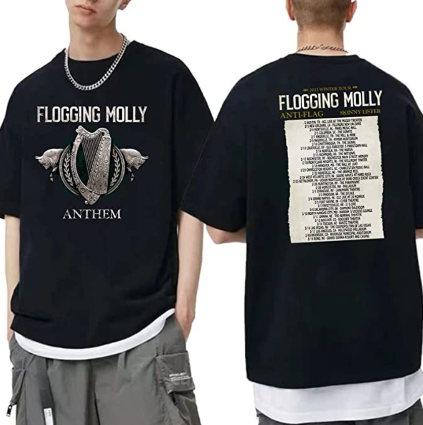 Flogging Molly World Tour 2023 vintage shirt