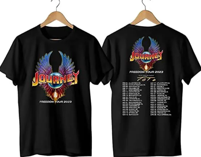 Journeys Freedom Tour 2023 Rock Band 50Th Anniversary Tour Dates Concert T Shirt