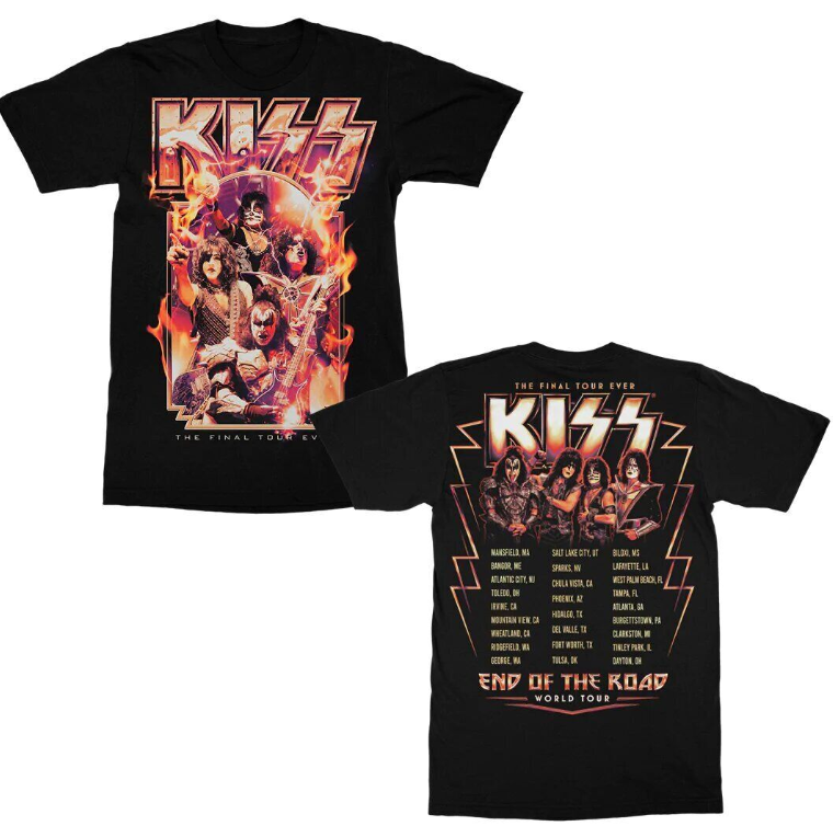 Kiss End Of The Road 2023 Tour band shirt
