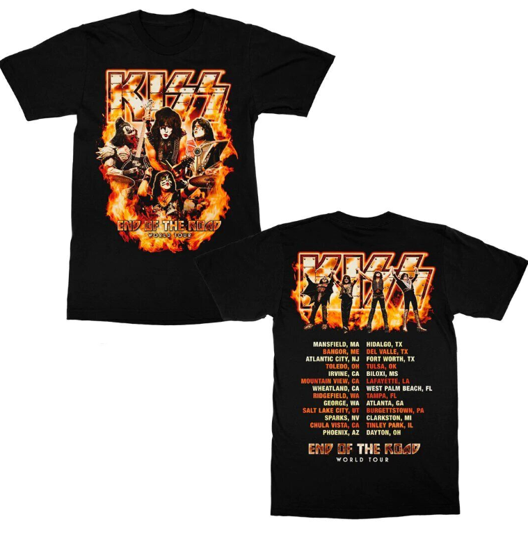Kiss End Of The Road 2023 Tour shirt