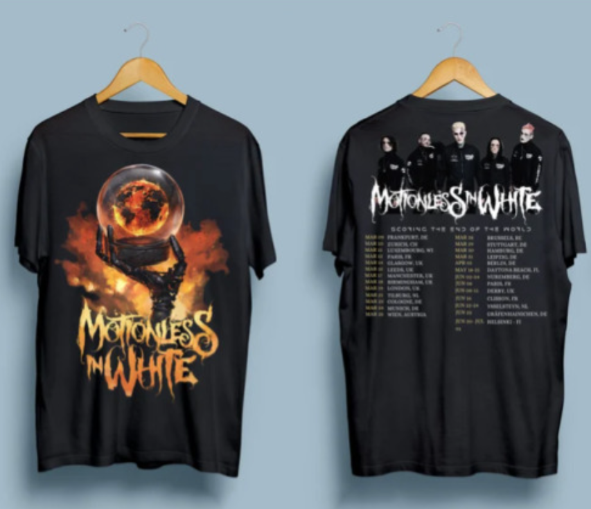 Motionless In White Scoring The End Of The World Uk Europe Tour shirt