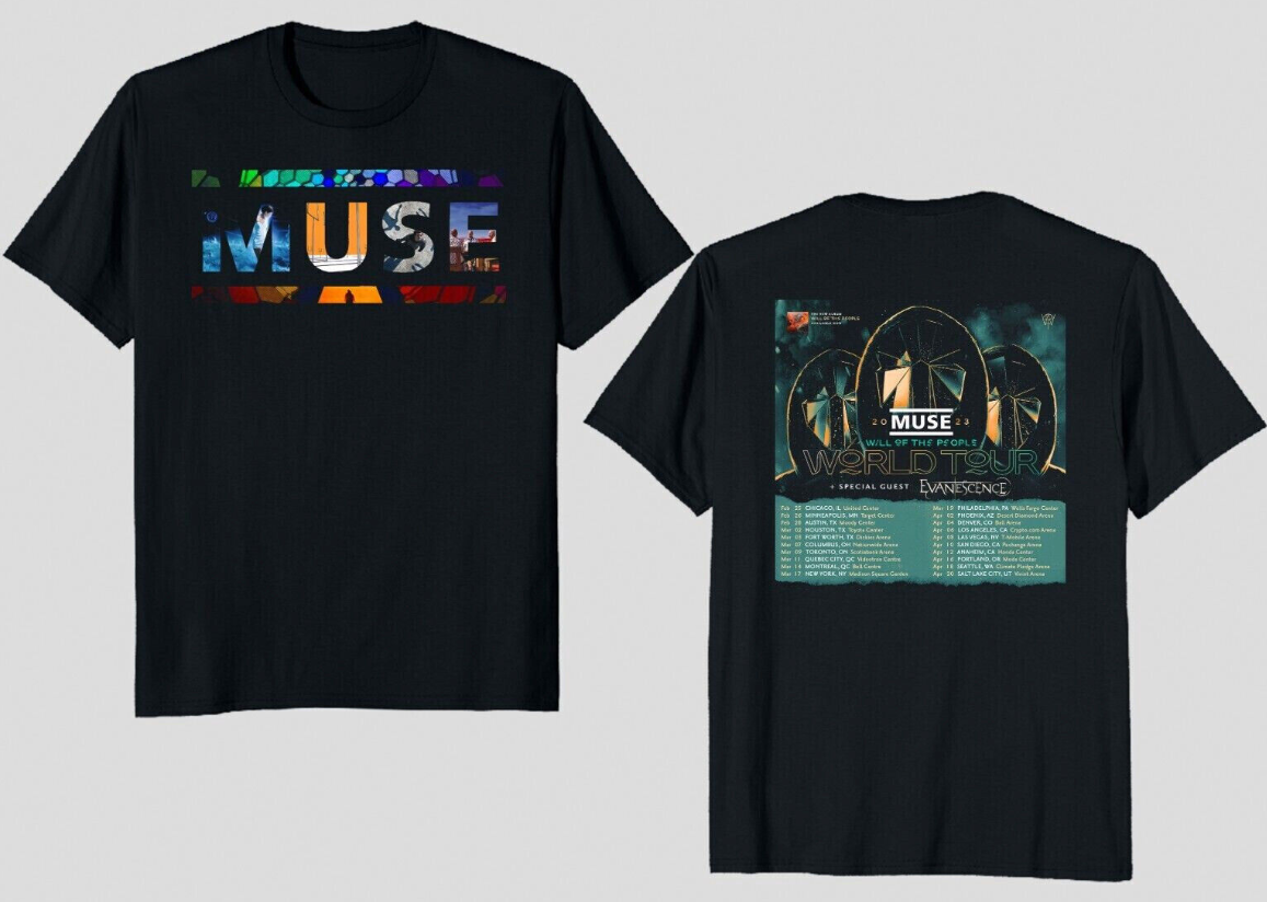 Muse Evanescence 2023 North American Tour Dates T-Shirt