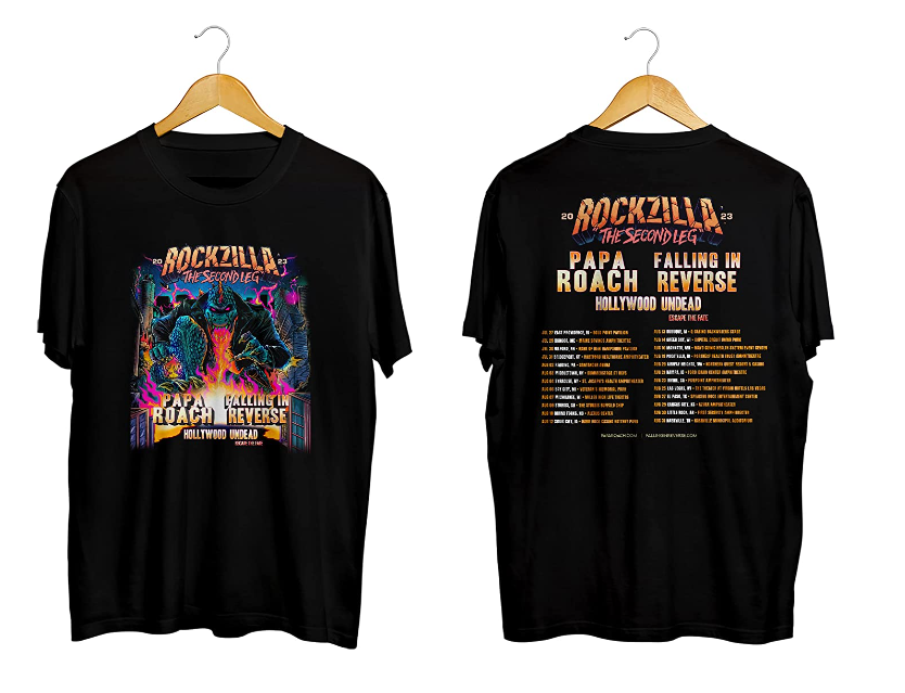 Papa Roach Falling In Reverse World Tour music 2023 shirt