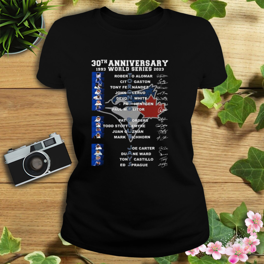 Official Toronto Blue Jays 30th anniversary signatures shirt, hoodie,  longsleeve tee, sweater