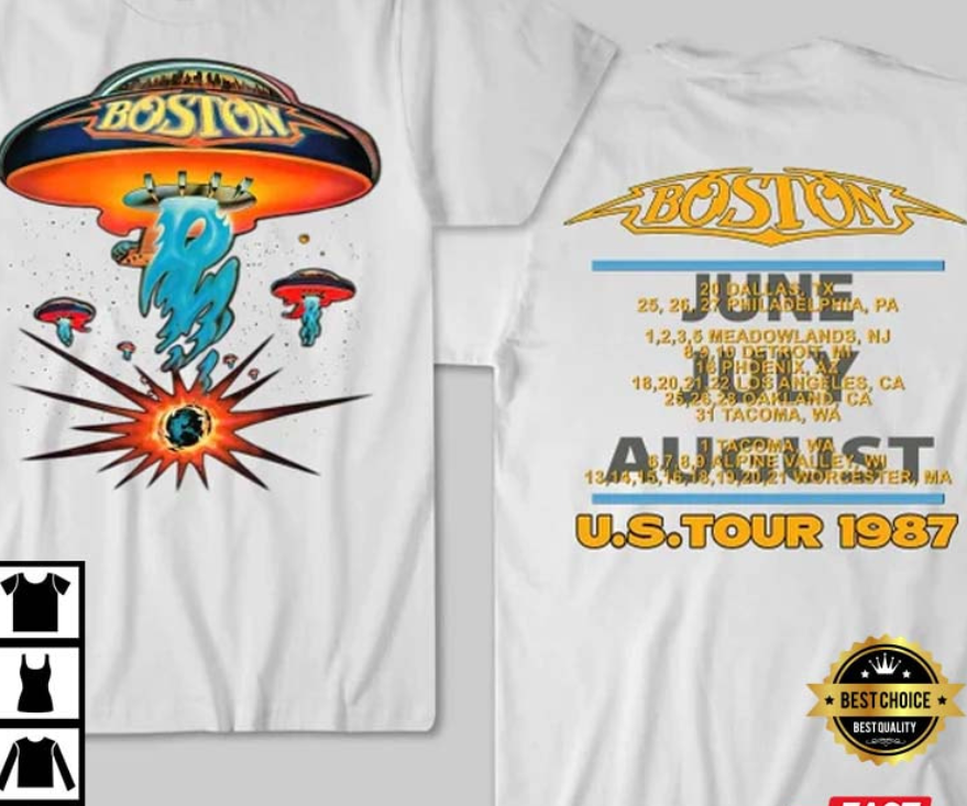 Boston Rock Band Concert Tour 1987 T-Shirt