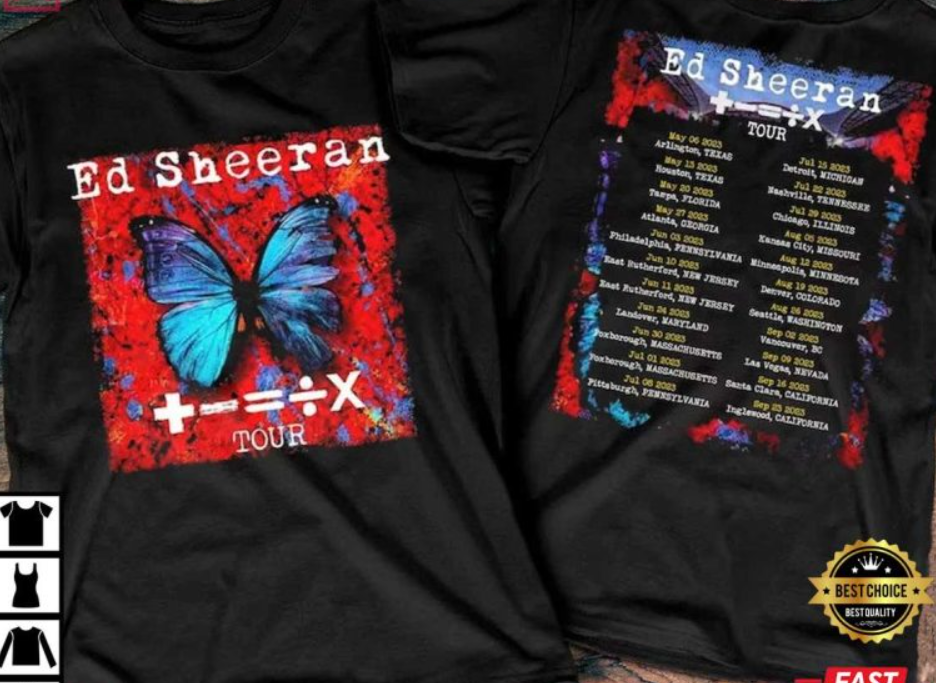 Ed Sheeran 2023 Tour Concert Fan Gift T-Shirt