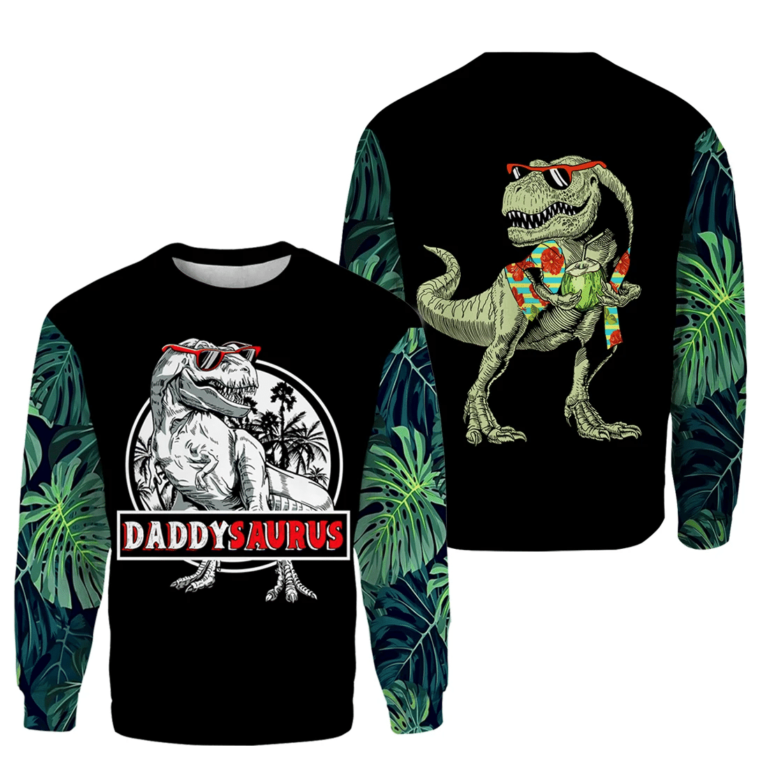 Father Dinosaur Daddysaurus 3D T-shirt