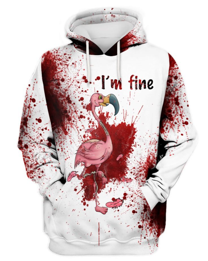 Flamingo Blood Halloween 3D T-Shirt