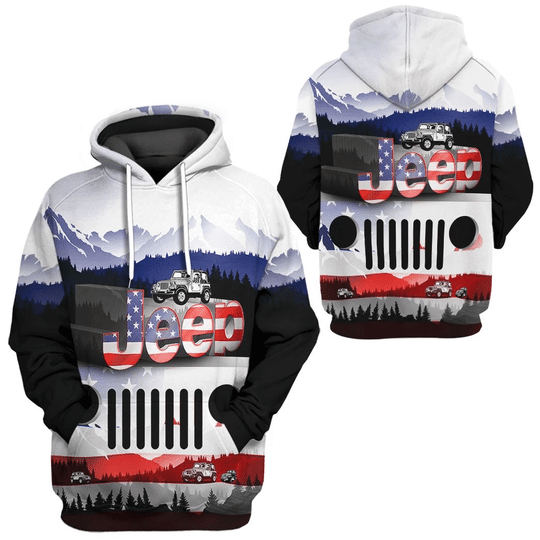 Jeep American Flag All Over Print 3D T-shirt