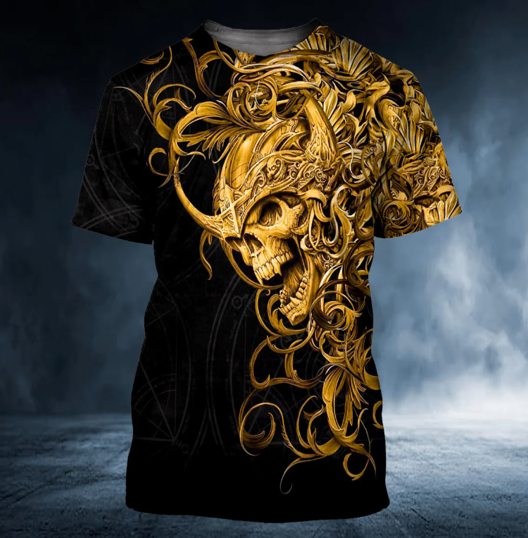 King Viking Personalized 3D Printed T Shirt
