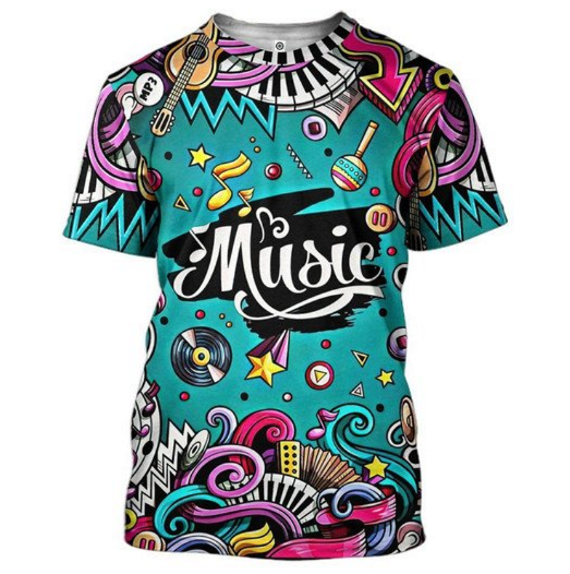 Musical Music Lover All Over Print 3D T-shirt