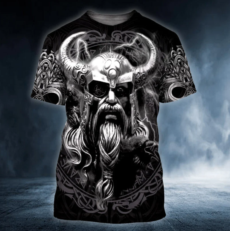 Odin Norse Warrior Viking 3D Printed T Shirt