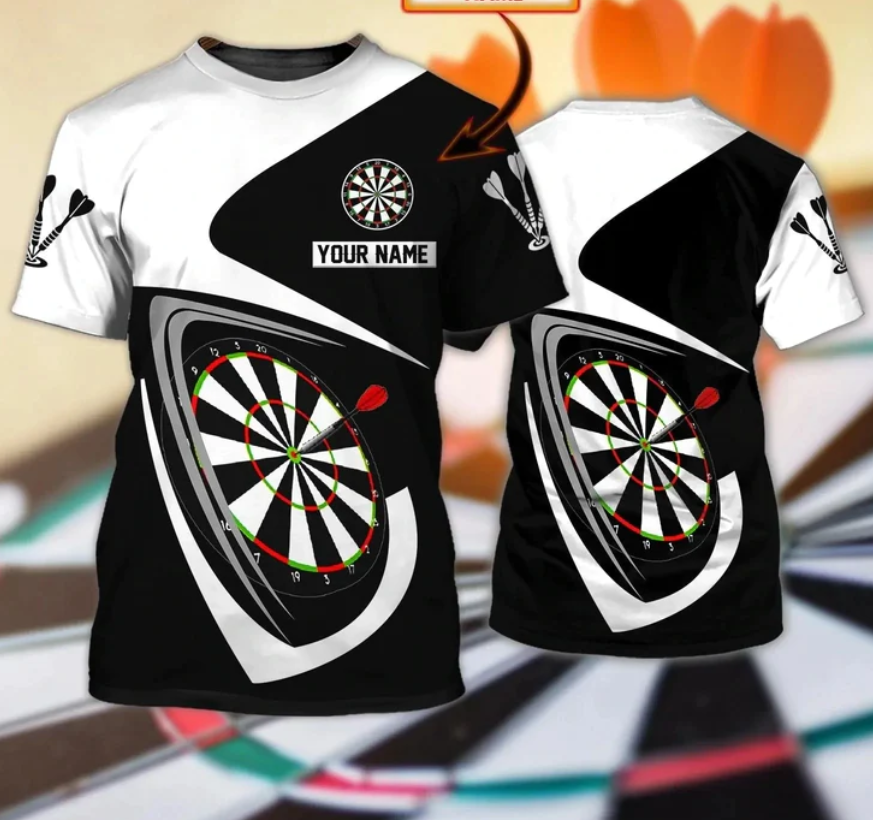 Personalized Dart Full Printing For Darts Player 3D T-Shirt