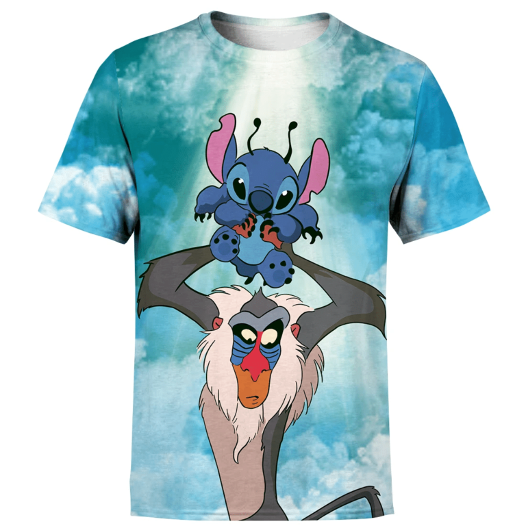 Rafiki & Stitch Cartoon 3D T-Shirt