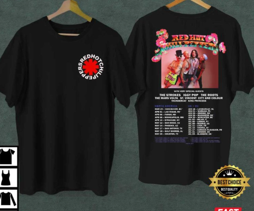 Red Hot Chili Peppers 2023 Global Tour T-Shirt
