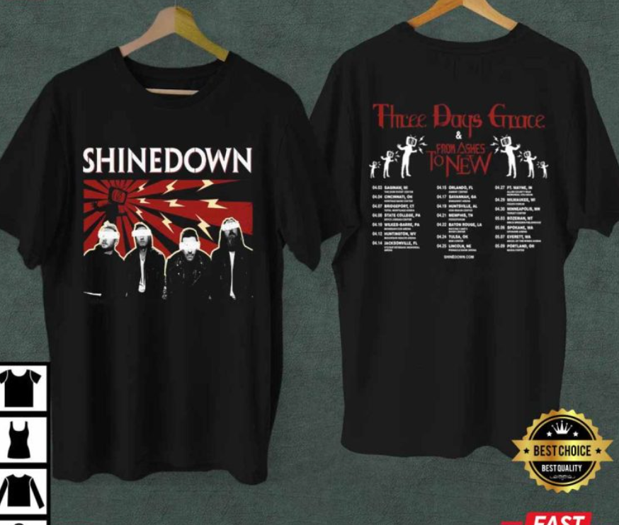Shinedown Band The Revolutions Live 2023 T-Shirt