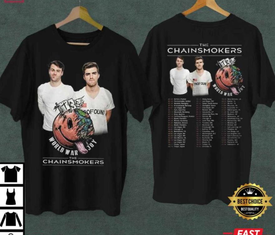 The Chainsmokers Tour Setlist 2023 T-Shirt