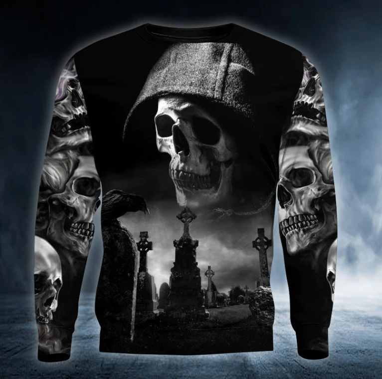 The Death Hunter Skull 3D Printed T Shirt