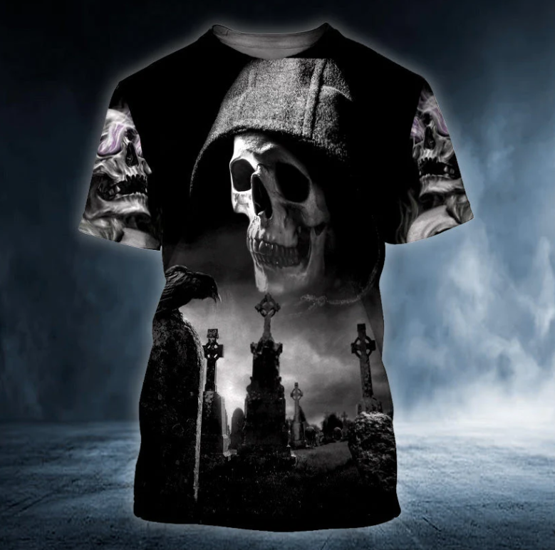 The Death Hunter Skull 3D Printed T Shirt