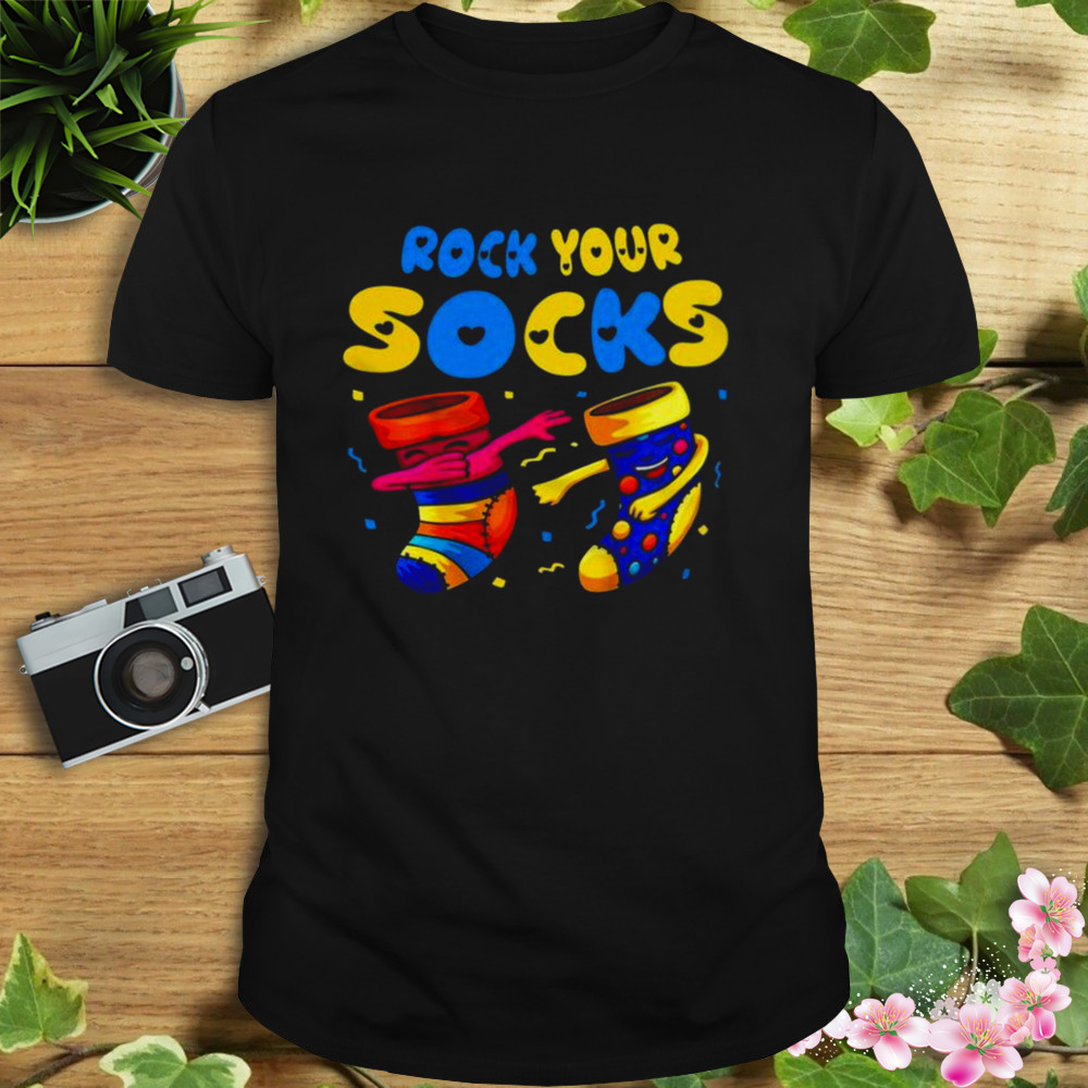 Dabbing World Down Syndrome Rock Your Socks Shirt