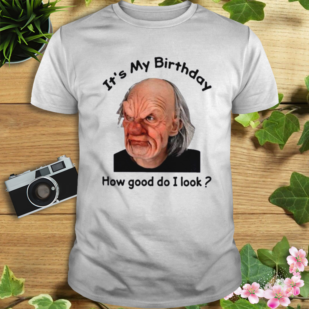 It’s my birthday how good do I look grumpy supersoft mask shirt