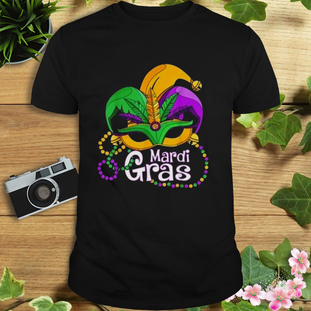Mardi Gras Beads Mask Feathers 2023 Shirt