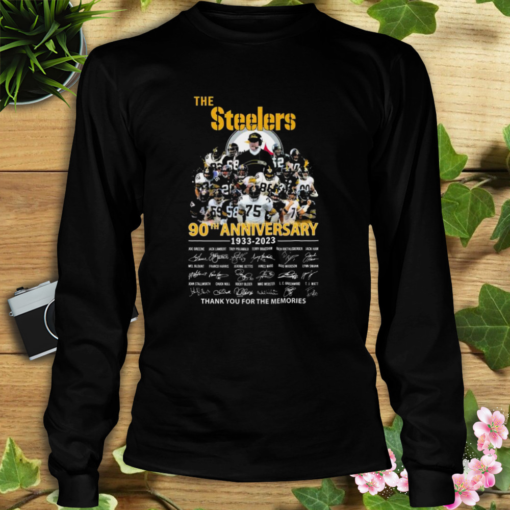 1933-2023 Pittsburgh Steelers 90th Anniversary Thank You For The Memories  Signatures Shirt - Teespix - Store Fashion LLC