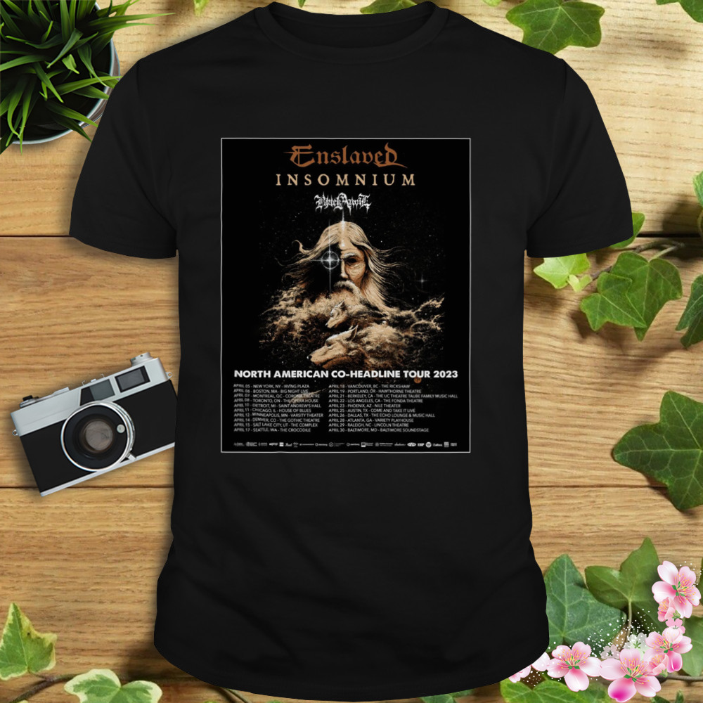 Enslaved + Insomnium Tour 2023 poster shirt