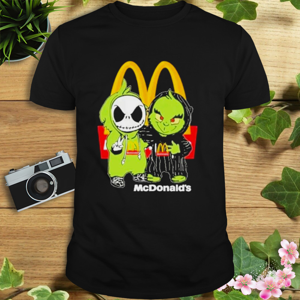 Jack Skellington and Grinch McDonalds friends shirt