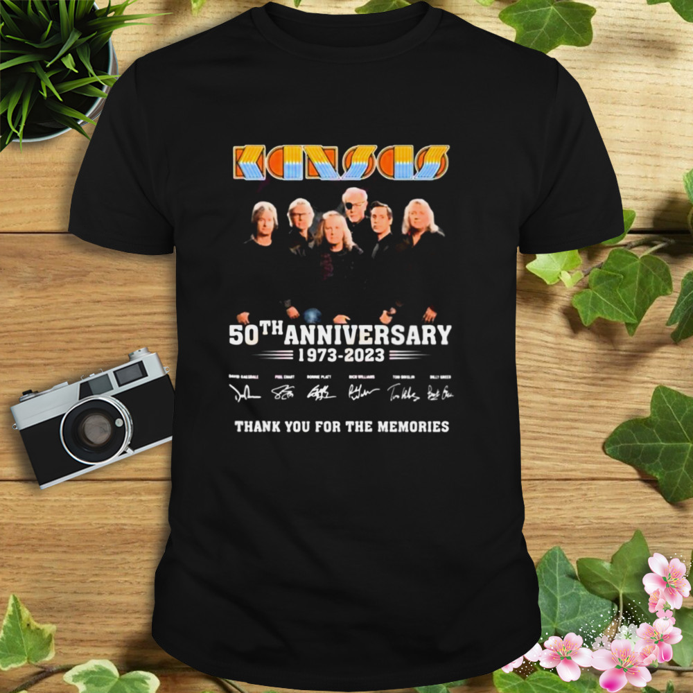 Kansas 50th Anniversary 1973 – 2023 Thank You For The Memories Signatures Shirt