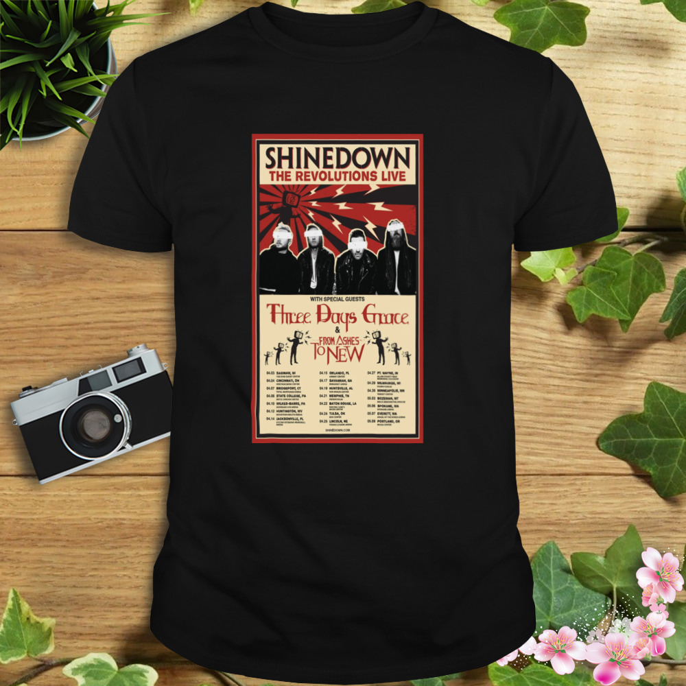 Shinedown Tour 2023 poster shirt Wow Tshirt Store Online
