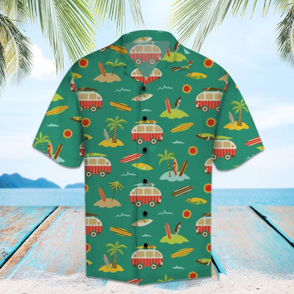 Amazing Caravan Aloha Hawaiian Shirt Colorful Short Sleeve Summer Beach Casual Shirt For Men And Women
