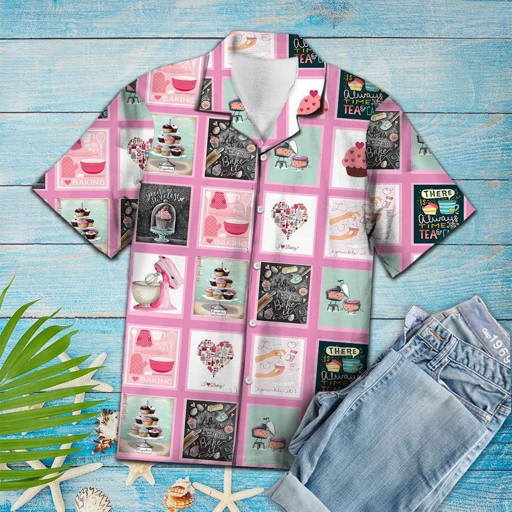 Baking Lover Aloha Hawaiian Shirt Colorful Short Sleeve Summer Beach Casual Shirt For Men And Women