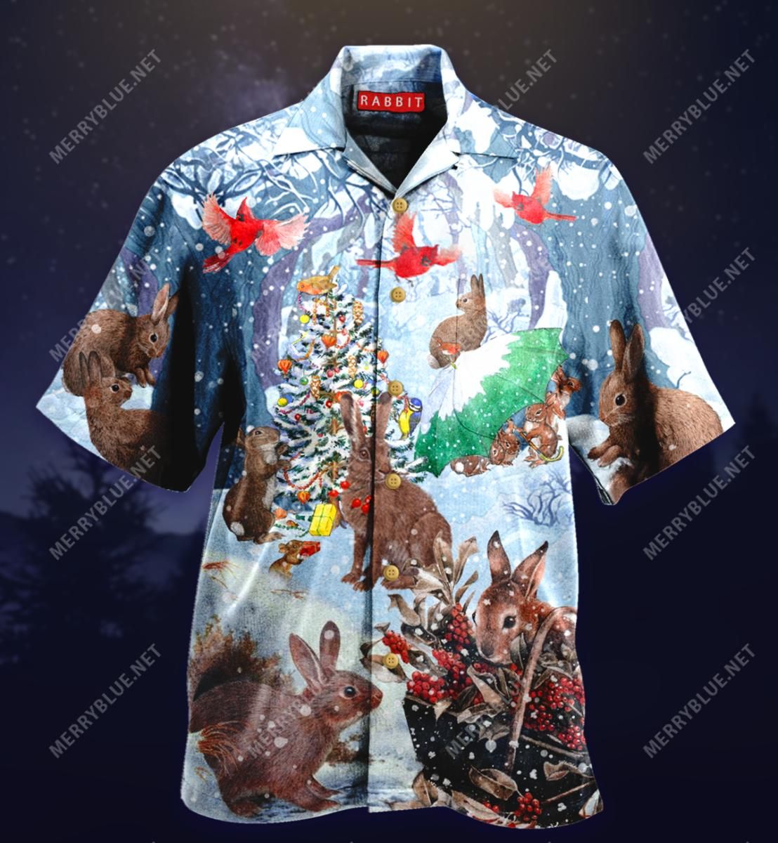 Be Brave Little Rabbits Aloha Hawaiian Shirt Colorful Short Sleeve Summer Beach Casual Shirt For Men And Women