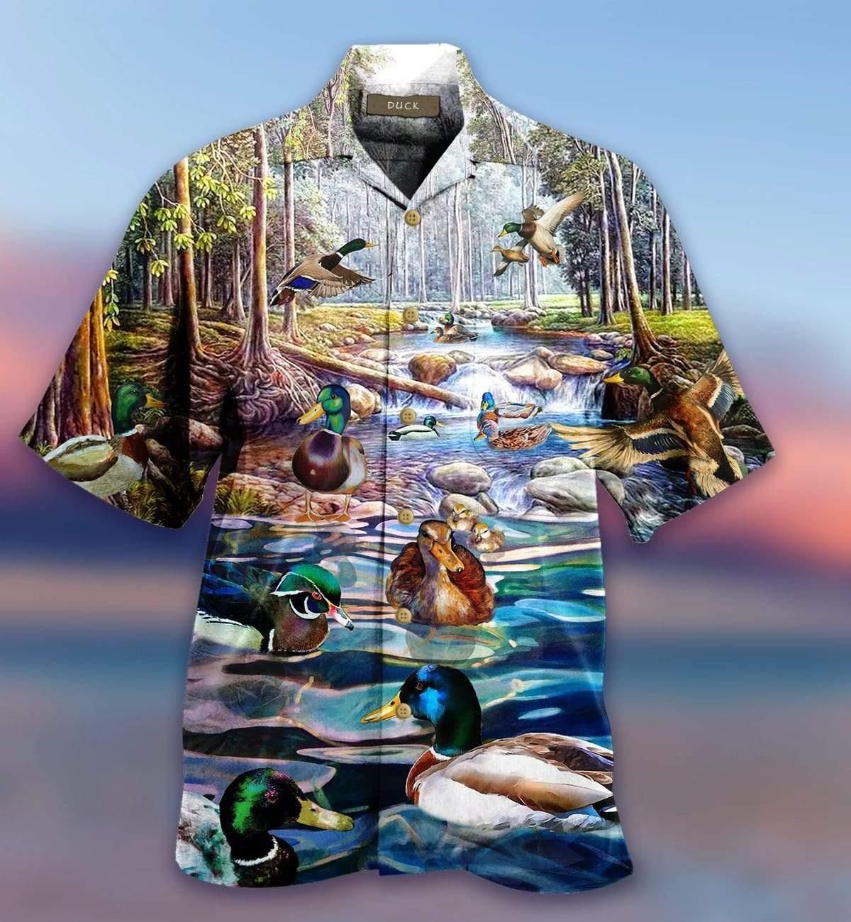 Beautiful Mallard Aloha Hawaiian Shirt Colorful Short Sleeve Summer Beach Casual Shirt For Men And Women
