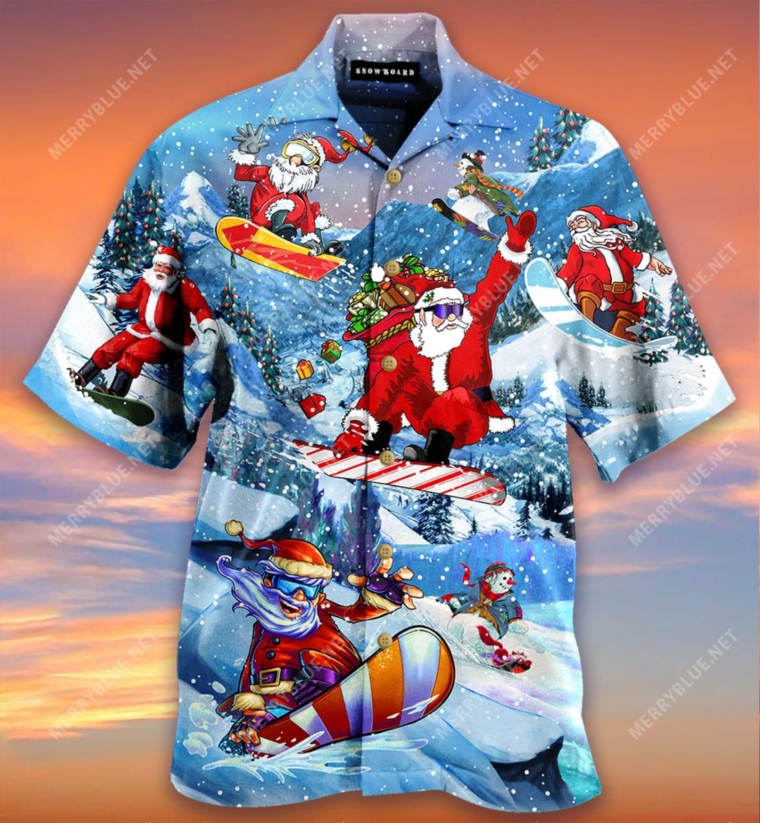 Close To Heaven Down To Earth Snowboarding Aloha Hawaiian Shirt Colorful Short Sleeve Summer Beach Casual Shirt For Men And Women